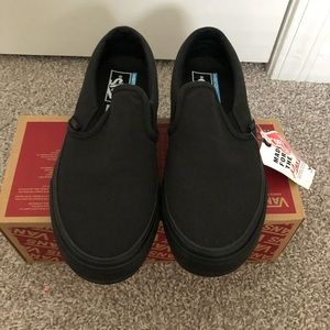 Black Classic Slip-On Vans-‘Made For The Makers’